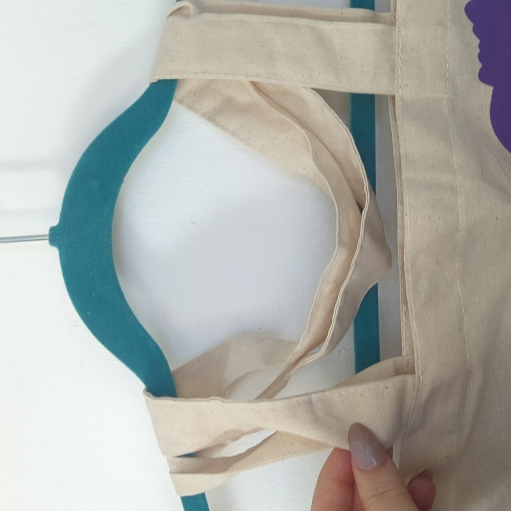 Brand New Marimekko Beige and Purple Floral Tote - Picture 3 of 4